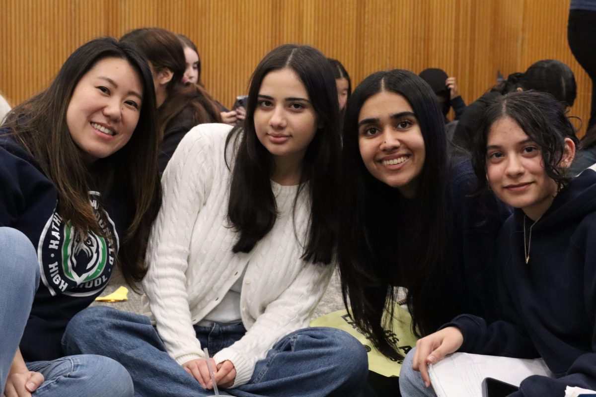 Tiffany Cheng and students at Board Meeting Protest